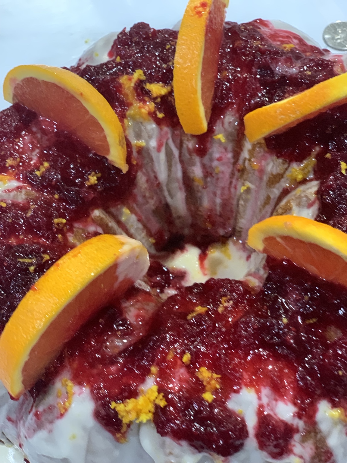Cranberry orange pound cake